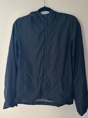 Uniqlo Men's AIRism Lined Full-Zip Parka Black Jacket Small